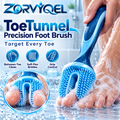 ZORVYQEL ToeTunnel Precision Foot Cleaning Brush - Ergonomic Silicone Between-Toe Scrubber with U-Shaped Soft Bristles for Shower Washing